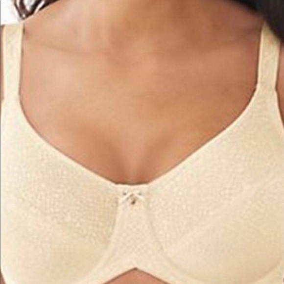 Lilyette Nude minimizer jacquard unpadded underwire bra - Picture 2 of 9